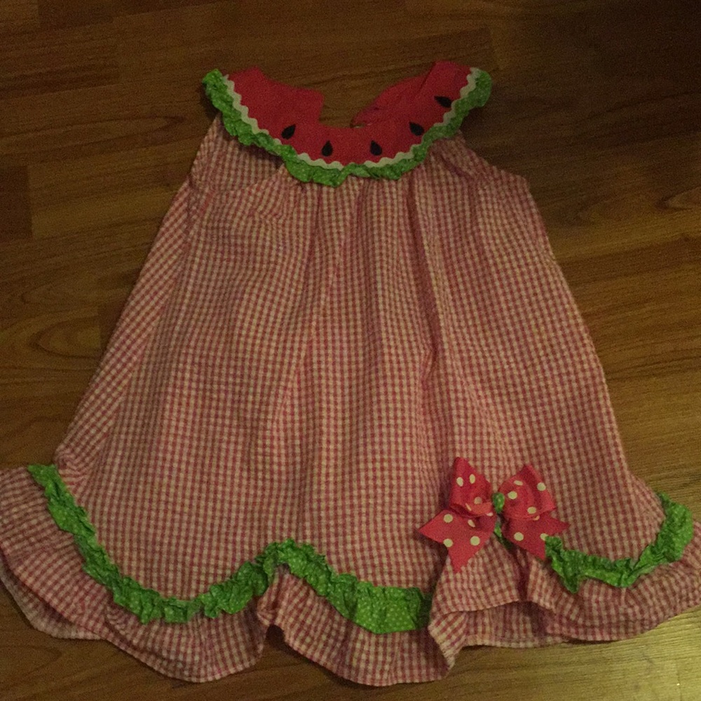 24 month watermelon dress with matching bloomers